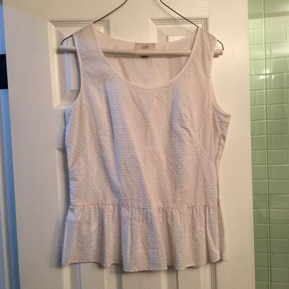 Loft white peplum
